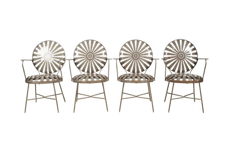 Set of chairs isolated on a white background. 3d rendering.の写真素材