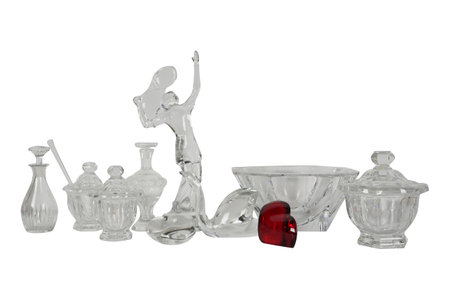 Antique candlestick isolated on white background with clipping path.の写真素材