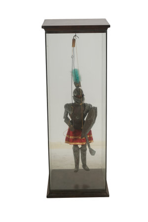 Sculpture in a glass vase on a white backgroundの写真素材