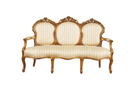 Antique armchair isolated on white background. 3d rendering.の写真素材