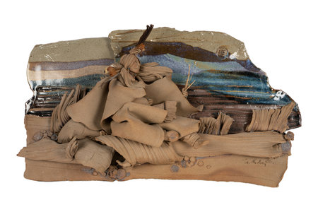 Pile of old books isolated on white background. Clipping path included.の写真素材