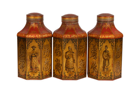 Three wooden bottles with a picture of the Blessed Virgin Mary and the baby Jesusの写真素材