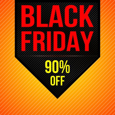 Black Friday sale inscription design template. Black Friday banner. Vector illustrationのイラスト素材