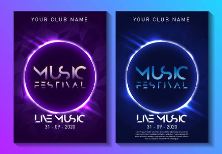 Modern music party poster. Colorful abstract background with light effects.のイラスト素材