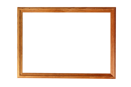 Blank photo frame isolated on white with clipping pathの写真素材
