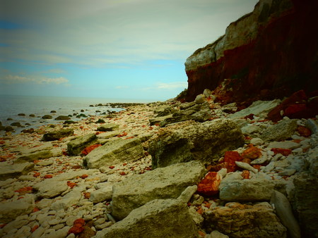 Hunstanton coast, UKの写真素材