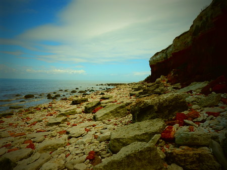 Hunstanton coast, UKの写真素材