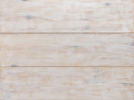 Rustic style table top of natural wooden planks painted white color. Wide wooden board surface background. Texture of flat horizontal wood planks. Design element. Full frame. Copy space.の写真素材