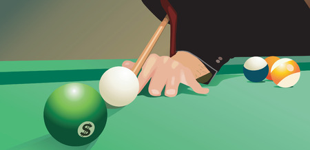Pool ball with dollar sign のイラスト素材