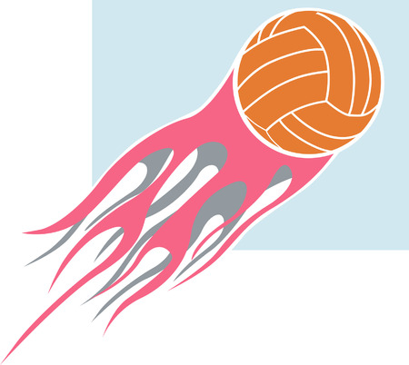 Illustration of basket ball  and  flamesのイラスト素材