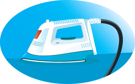 Iron box on a blue iron boardのイラスト素材