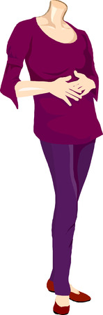 Ladies dress displayed on white backgroundのイラスト素材