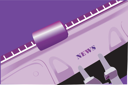 Type writer with paperのイラスト素材