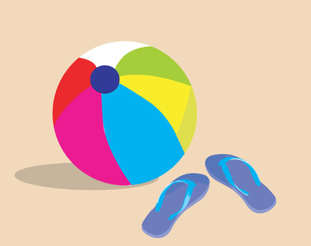 Chapels near the beach ball.のイラスト素材