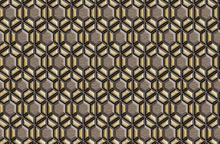3D tiles leather background, hexagon, High quality seamless realistic texture.
