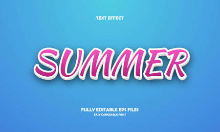 summer style text effectのイラスト素材