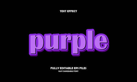 Editable text effect purple title styleのイラスト素材