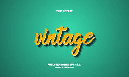 vintage style text effectのイラスト素材