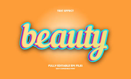 beauty style text effectのイラスト素材