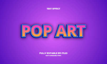 pop art style editable text effectのイラスト素材