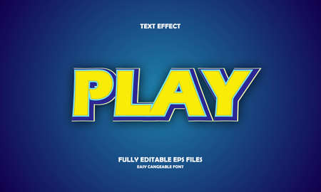 editable text effect playのイラスト素材