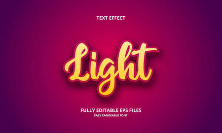 editable text effect lightのイラスト素材