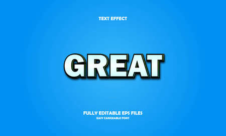 Editable text effect great title styleのイラスト素材
