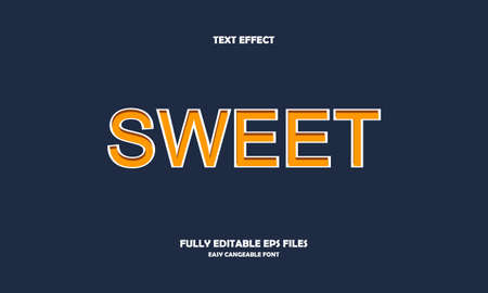 Editable text effect sweet title styleのイラスト素材