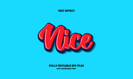 Editable text effect nice title styleのイラスト素材