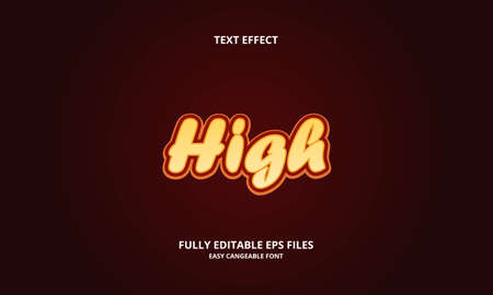 Editable text effect high title styleのイラスト素材