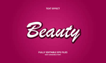 Editable text effect beauty title styleのイラスト素材