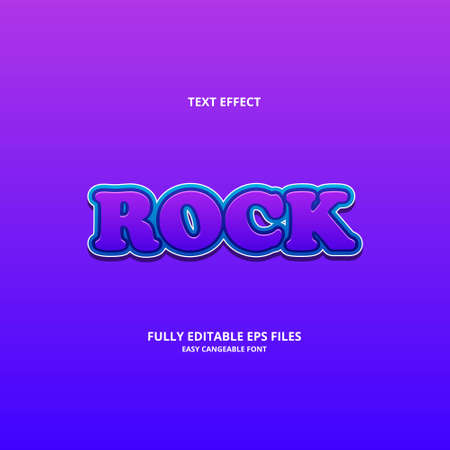 Editable text effect rock title styleのイラスト素材