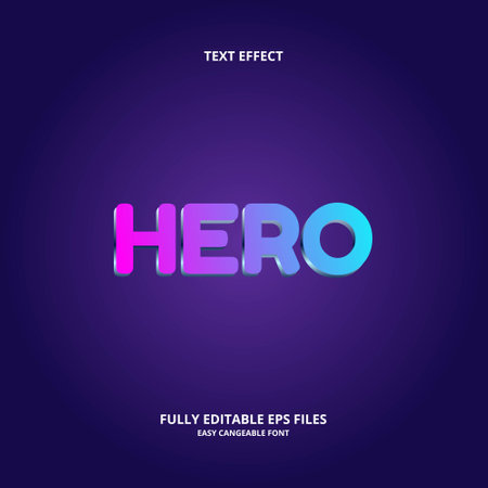 Editable text effect hero title styleのイラスト素材