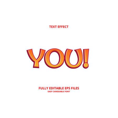 Editable text effect you title styleのイラスト素材