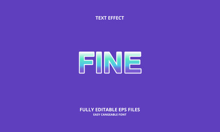 fine style editable text effectのイラスト素材