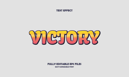 victory style editable text effectのイラスト素材