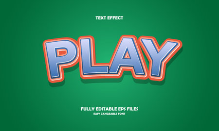 play style editable text effectのイラスト素材