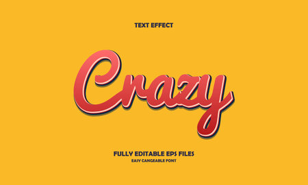 crazy style editable text effectのイラスト素材