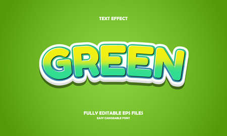 editable text effect greenのイラスト素材
