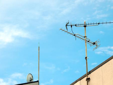 Terrestrial and lightning rodの写真素材