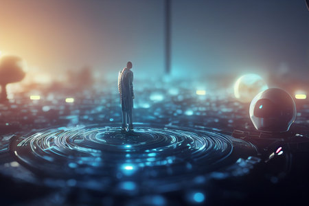 AI Learning and Artificial Intelligence Concept. Business, modern technology, internet and networking concept.の写真素材