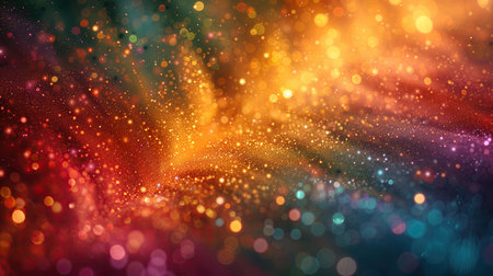 Abstract holographic background with pastel colors, glitters, designed as a soft template. This seamless and trendy backdrop features a colorful wave rainbowの素材