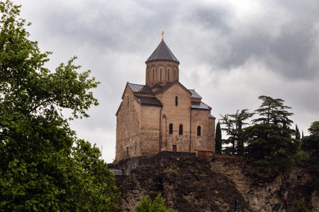 Metekhi Church of Assumption on Cliff in Tbilisi, Georgia