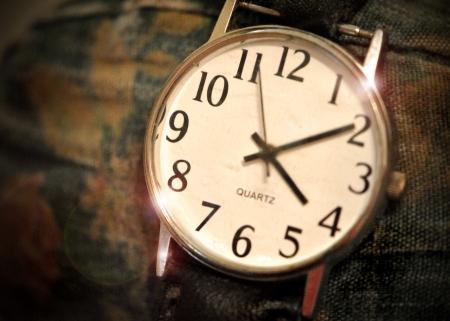 Old worn watch face 
