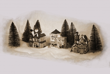 Toy village, a holiday tradition の写真素材