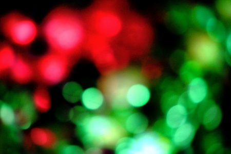 Lights and reflections in red and green for Christmas background.の写真素材