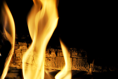Leaping flames of fire