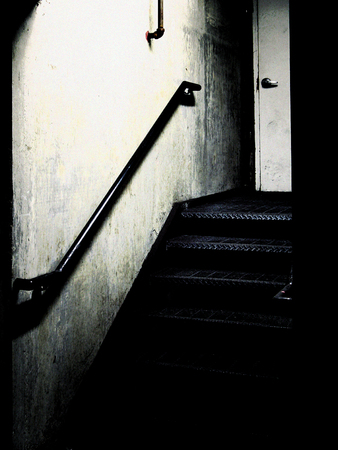 Stairwell; low-key film noir effectsの写真素材