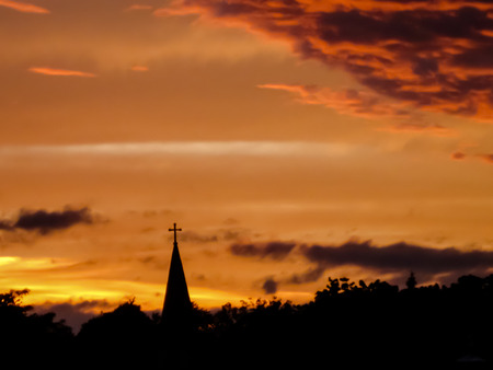 Sunset after the stormの写真素材