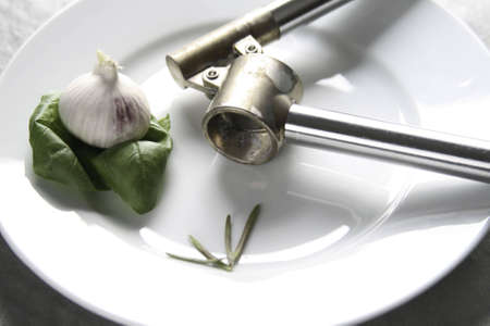 garlic pressの写真素材